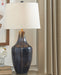 Evania - Indigo - Metal Table Lamp - Simple Home Plus