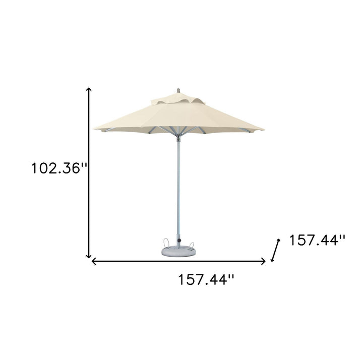 Polyester, Round Market Patio Umbrella - Ecru