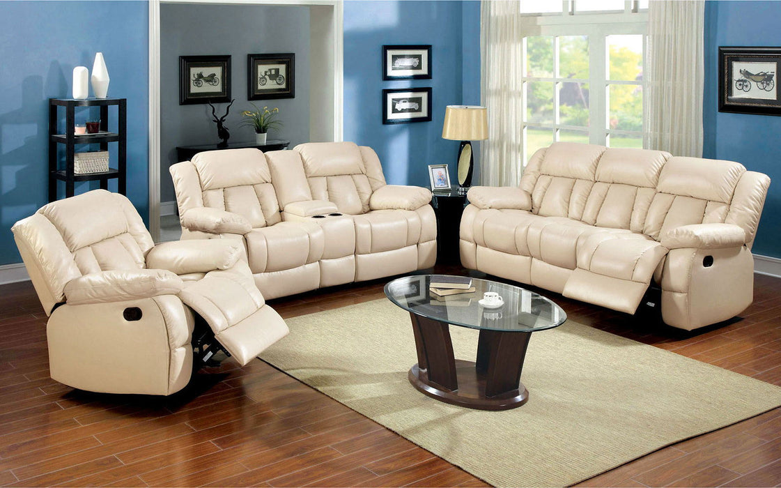 Barbado - Loveseat With 2 Recliners - Ivory - Simple Home Plus