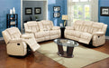 Barbado - Loveseat With 2 Recliners - Ivory - Simple Home Plus