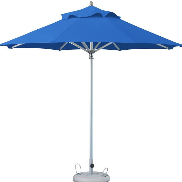 Polyester, Round Market Patio Umbrella - Blue