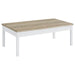 Stacie - 3 Piece Coffee Table Set - Antique Pine And White - Simple Home Plus