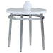 Avilla - Round End Table - White And Chrome - Simple Home Plus