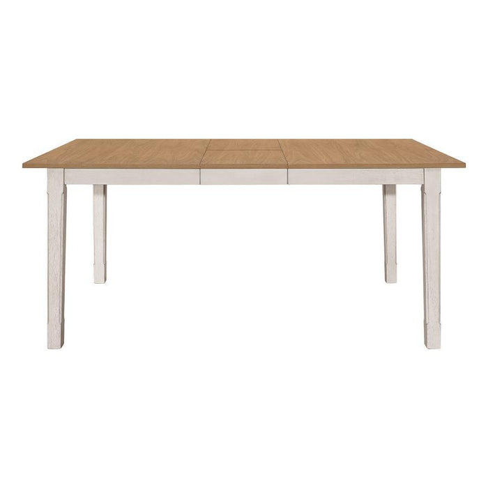 Kirby - Rectangular Dining Table With Butterfly Leaf - Natural And Rustic Off White - Simple Home Plus