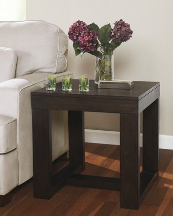 Watson - Dark Brown - Square End Table - Simple Home Plus