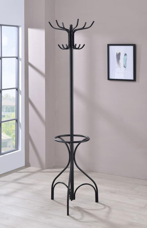 Kiefer - Coat Rack With 12 Hooks - Black - Simple Home Plus