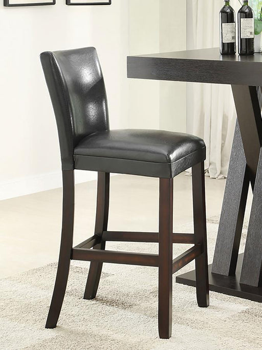 Alberton - Upholstered Bar Stools (Set of 2) - Black And Cappuccino - Simple Home Plus