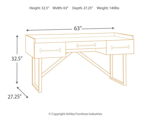 Starmore - Brown - Home Office Desk - Simple Home Plus