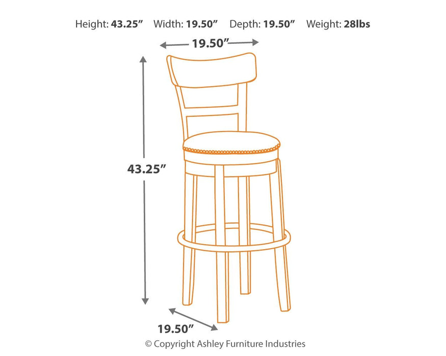 Pinnadel - Swivel Barstool - Simple Home Plus