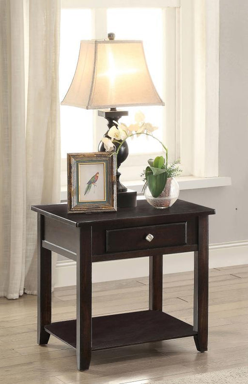 Bradford - Square 1-Shelf End Table - Walnut - Simple Home Plus