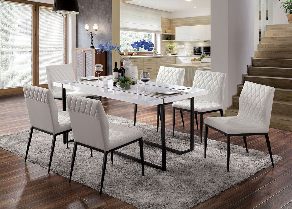 Alisha - Dining Table - White / Black - Simple Home Plus