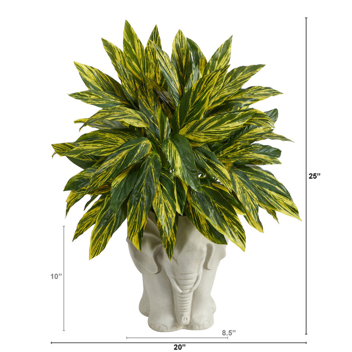 25" Tradescantia Plant in Shaped Planter (Real Touch)