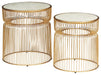 Vernway - White / Gold Finish - Accent Table Set (Set of 2) - Simple Home Plus