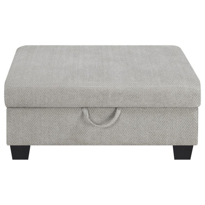 Whitson - Upholstered Storage Ottoman - Stone - Simple Home Plus