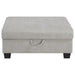 Whitson - Upholstered Storage Ottoman - Stone - Simple Home Plus