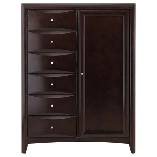 Phoenix - 6-Drawer Door Chest - Deep Cappuccino - Simple Home Plus