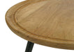 Zoe - Round Coffee Table With Trio Legs - Natural And Black - Simple Home Plus