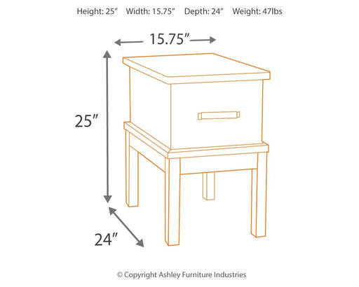 Stanah - Brown / Beige - Chair Side End Table - Simple Home Plus