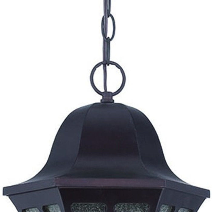 Xl Geometric Glass Hanging Light - Matte Black