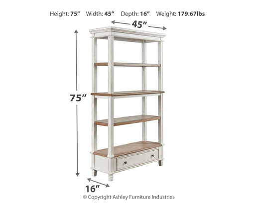 Realyn - Brown / White - Bookcase - Simple Home Plus