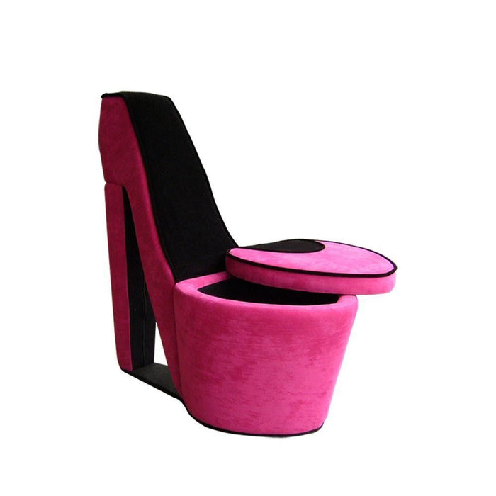 Faux Suede Side Chair - Pink