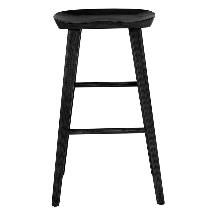 Backless Bar Height Bar Chair - Black