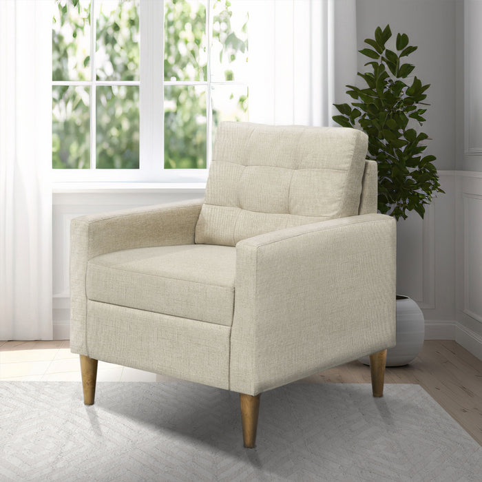 Dani - Tufted Back Accent Chair - Cream