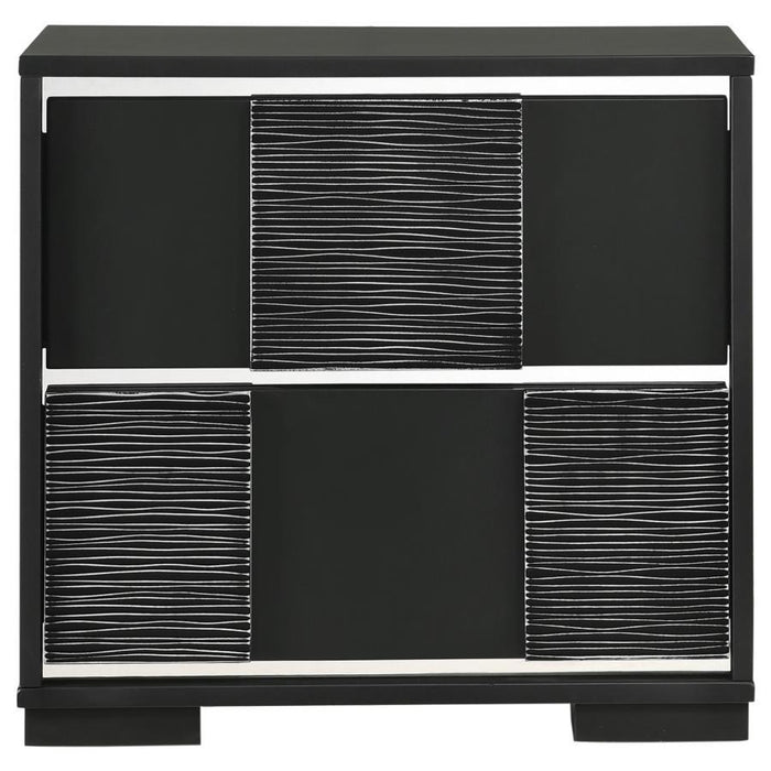 Blacktoft - 2-Drawer Nightstand - Black - Simple Home Plus