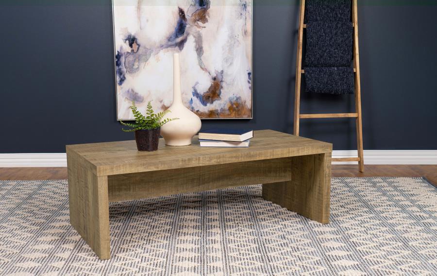 Lynette - Rectangular Engineered Wood Coffee Table - Mango - Simple Home Plus