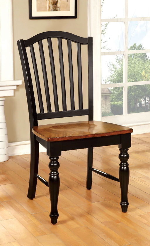 Mayville - Side Chair (Set of 2) - Black / Antique Oak - Simple Home Plus