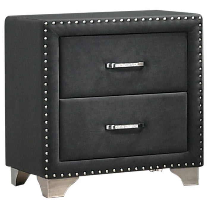 Melody - 2-Drawer Upholstered Nightstand - Simple Home Plus