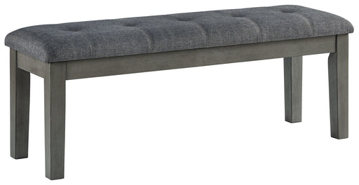 Hallanden - Black / Gray - Large Uph Dining Room Bench - Simple Home Plus