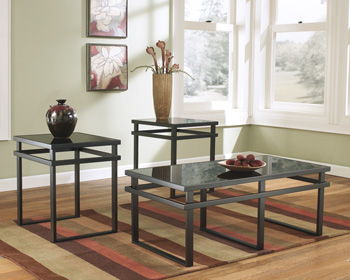 Laney - Black - Occasional Table Set (Set of 3) - Simple Home Plus