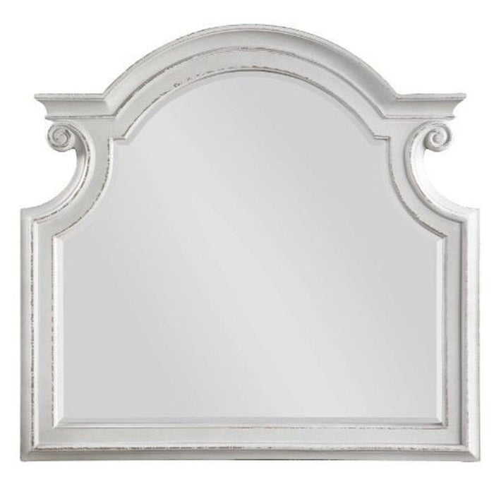 43" Antique Irregular Dresser Mirror - White