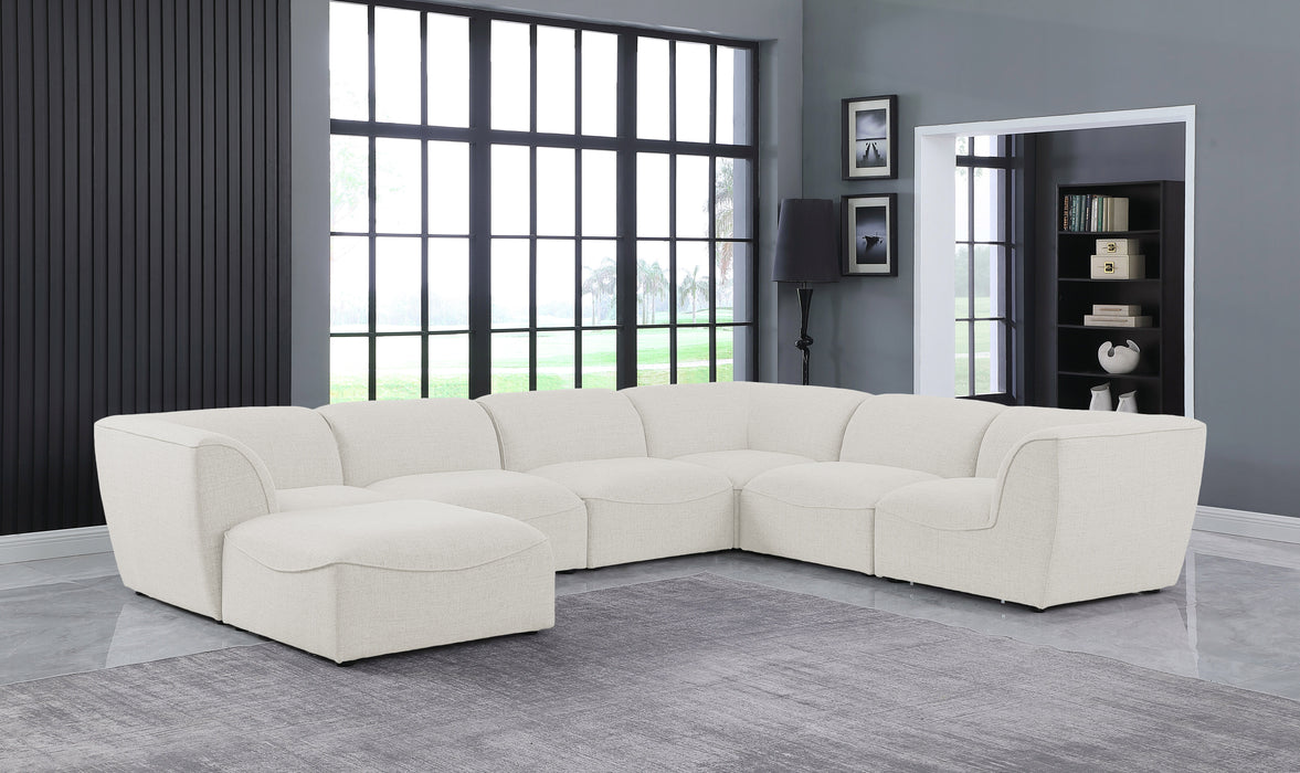 Miramar - Modular Sectional 7 Piece - Cream - Fabric