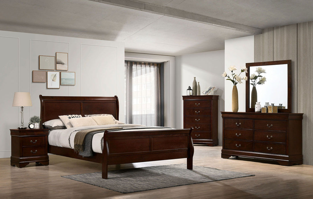 Louis Philippe - Sleigh Bed - Simple Home Plus