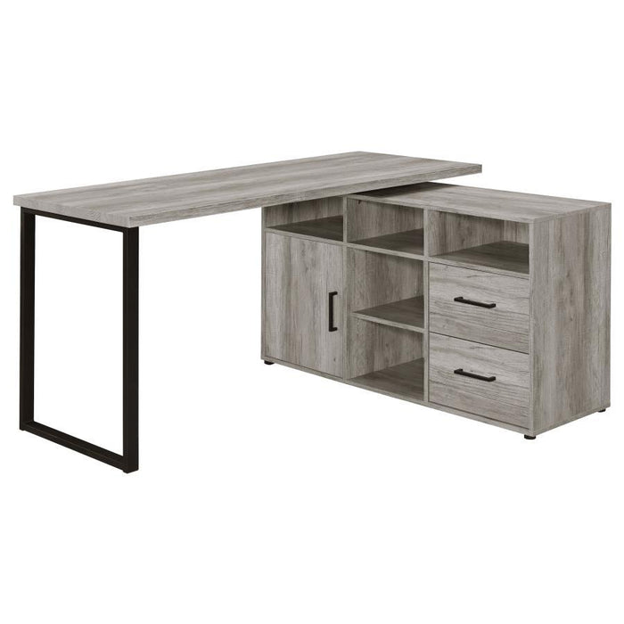 Hertford - L-Shape Office Desk with Storage - Simple Home Plus