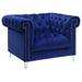 Bleker - Tufted Tuxedo Arm Chair - Blue - Simple Home Plus