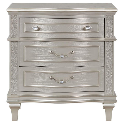 Evangeline - 3-Drawer Nightstand - Silver Oak - Simple Home Plus