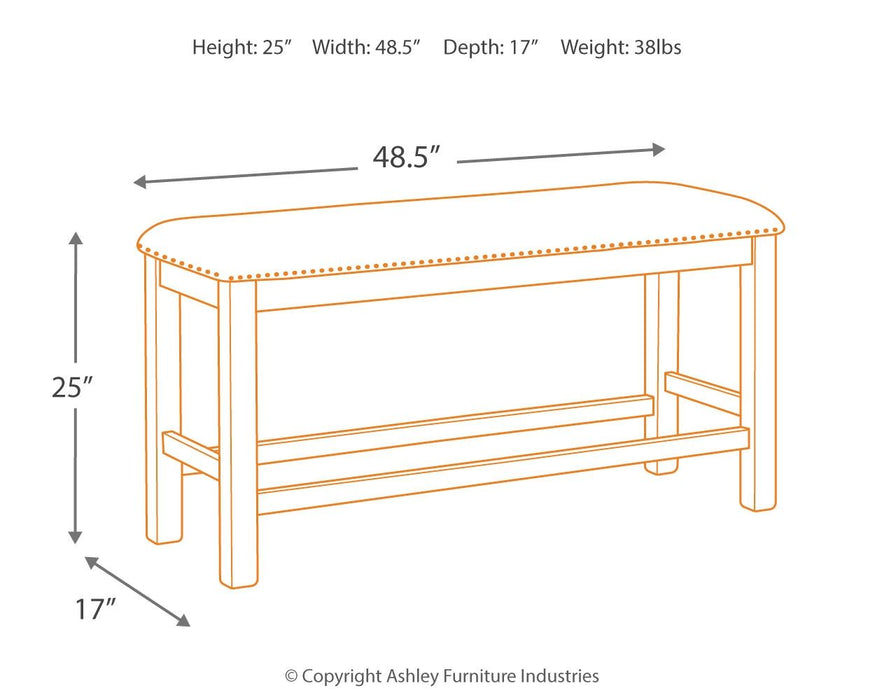 Moriville - Beige - Double Uph Bench - Simple Home Plus