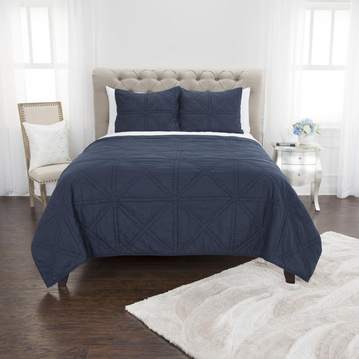 King Cotton, 300 Thread Count Machine Washable Down Alternative Comforter - Indigo