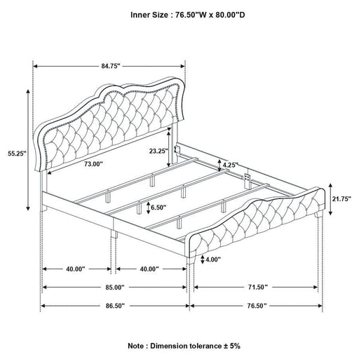 Bella - Upholstered Bed - Simple Home Plus