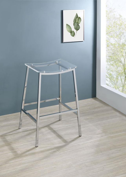 Jovani - Acrylic Backless Bar Stools (Set of 2) - Simple Home Plus