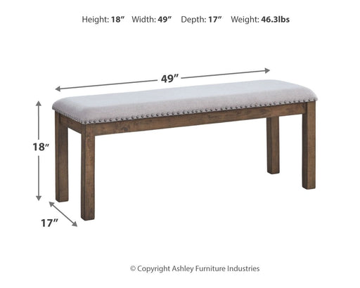 Moriville - Beige - Upholstered Bench - Simple Home Plus