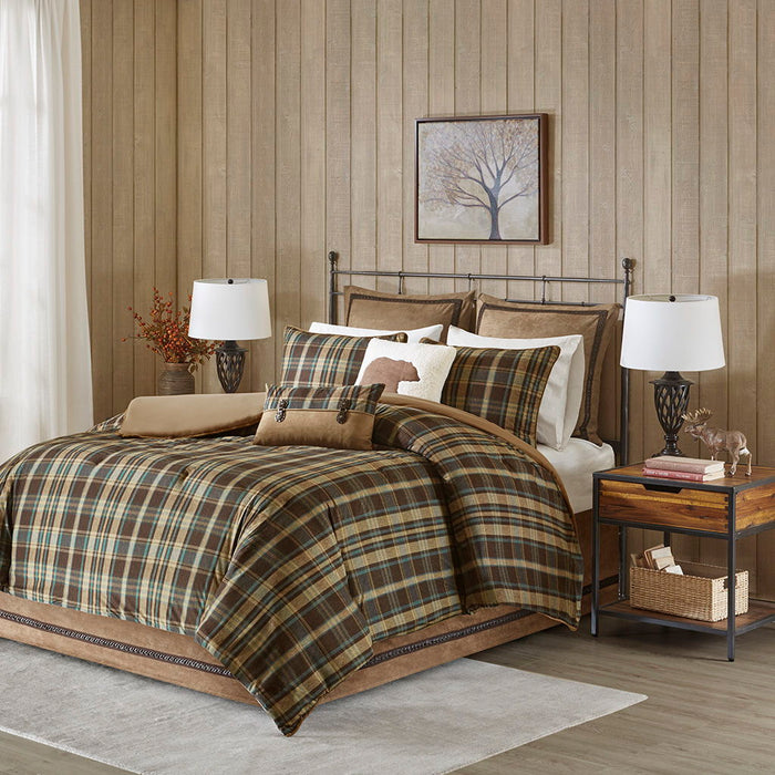 King Hadley Plaid Oversized Cozy Spun Comforter Set - Multi