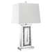 Ayelet - Table Lamp With Square Shade - White And Mirror - Simple Home Plus