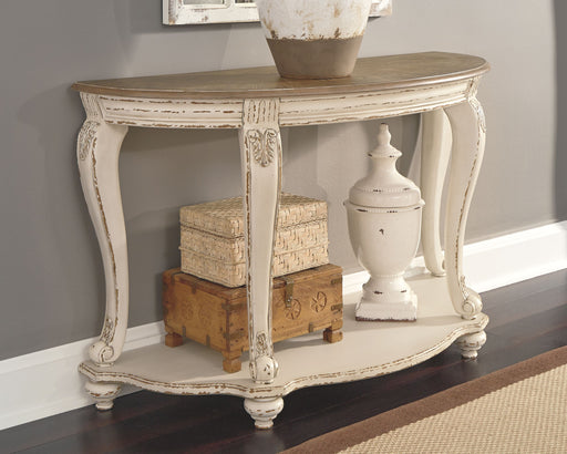 Realyn - White / Brown - Sofa Table - Simple Home Plus