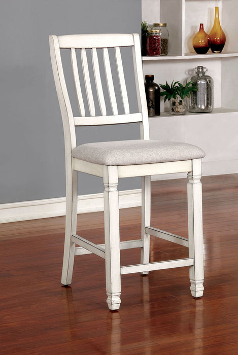 Kaliyah - Counter Height Chair (Set of 2) - Antique White - Simple Home Plus