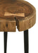 Keith - Round Wood Top Side Table - Natural And Black - Simple Home Plus