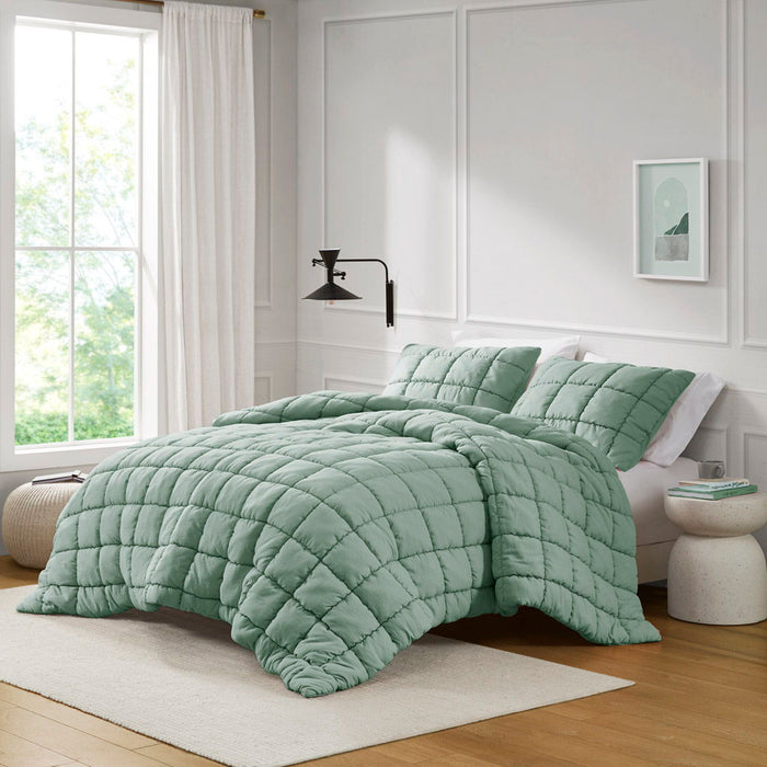 Dream Puff - Down Alternative Comforter Set - Green